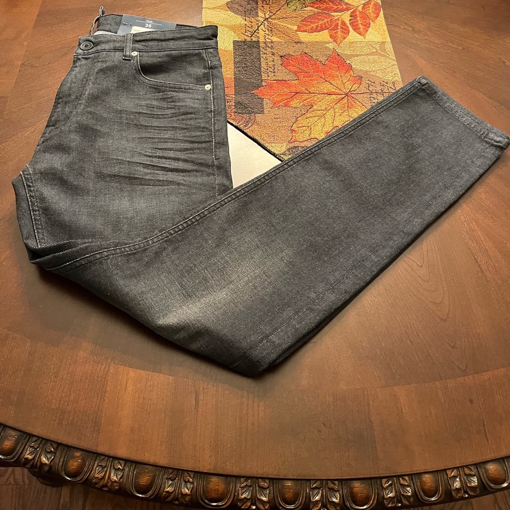 Men's Straight Jeans in Charcoal Gray